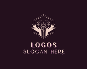 Lotus Flower Hand Logo