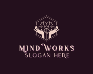 Lotus Flower Hand logo design