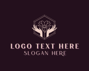 Lotus Flower Hand Logo