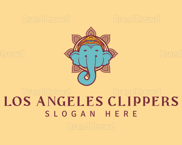 Festive Elephant Animal Logo