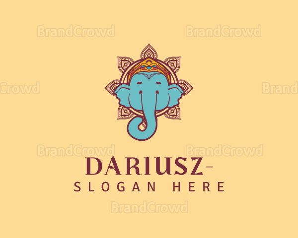 Festive Elephant Animal Logo