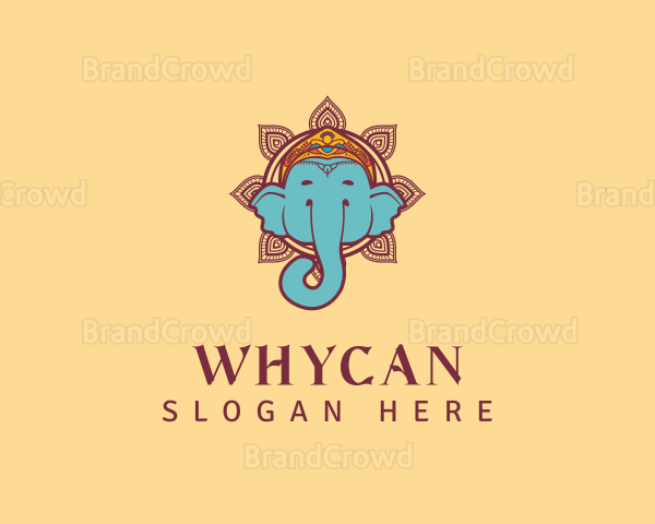 Festive Elephant Animal Logo