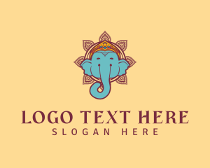 Zen - Festive Elephant Animal logo design