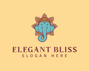 Festive Elephant Animal Logo