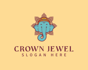 Headdress - Festive Elephant Animal logo design