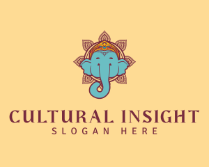 Festive Elephant Animal logo design