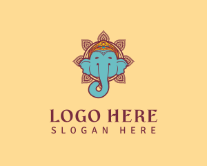 Zen - Festive Elephant Animal logo design