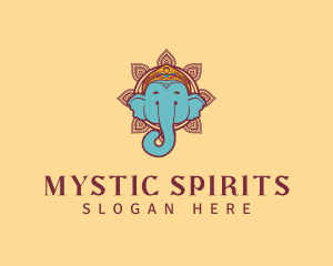 Festive Elephant Animal logo design