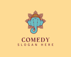 Festive Elephant Animal logo design