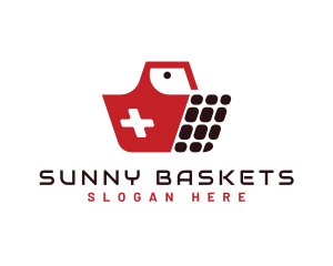 Digital Shopping Basket logo design