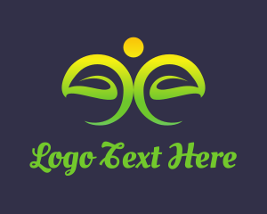 Green Human Tree Logo