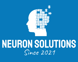 Neuron - Mental Health Puzzle logo design