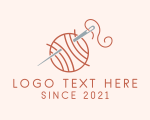 Knitter - Needle Yarn Crochet logo design