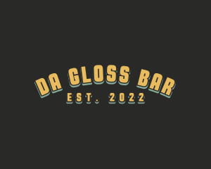 Masculine Retro Bar logo design