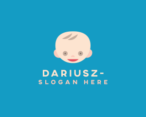 Clothing Shop - Cute Baby Head logo design