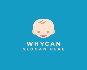 Pediatrician - Cute Baby Head logo design