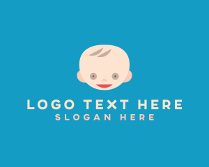 Clothing Shop - Cute Baby Head logo design