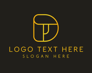 L Letter Logo Design with Black Orange Color. Cool Modern Icon T