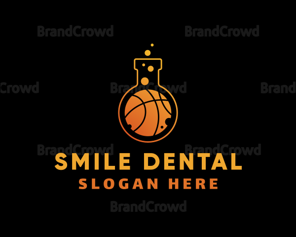 Gradient Basketball Flask Logo