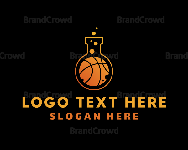 Gradient Basketball Flask Logo