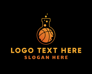 Athlete - Gradient Basketball Flask logo design