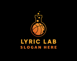 Gradient Basketball Flask logo design