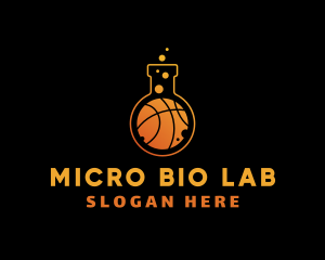 Gradient Basketball Flask logo design