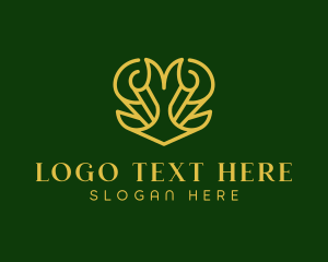 Letter Lp - Elegant Floral Letter M logo design