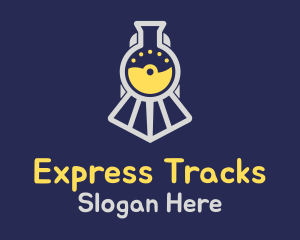 Train - Science Flask Train logo design
