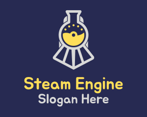 Locomotive - Science Flask Train logo design