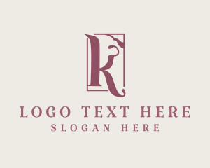 Company - Calligraphy Boutique Company Letter K logo design