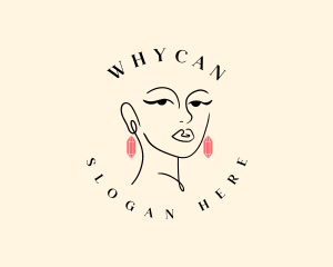 Earrings - Beauty Woman Jewelry logo design