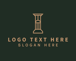 Court - Column Law Firm Pillar logo design