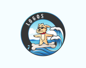 Vacation - Dog Surf Ocean logo design