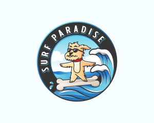 Dog Surf Ocean logo design