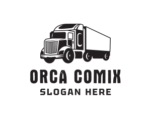 Delivery Trailer Truck  Logo