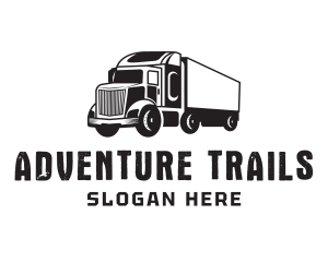 Delivery Trailer Truck  logo design