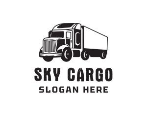 Delivery Trailer Truck  logo design