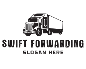 Delivery Trailer Truck  logo design