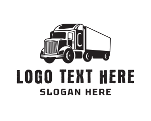 Freight - Delivery Trailer Truck logo design