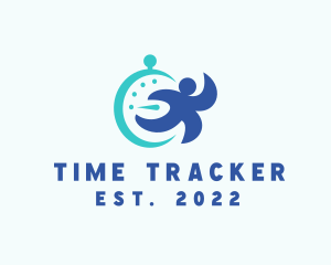 Sports Athlete Training Stopwatch logo design