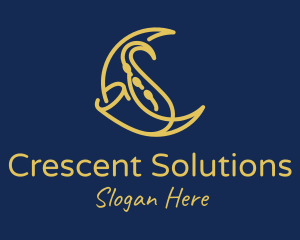 Crescent Moon Sax logo design