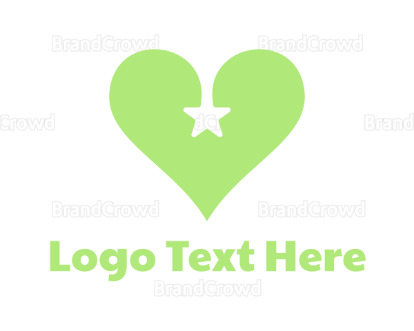 Green Star Heart Logo