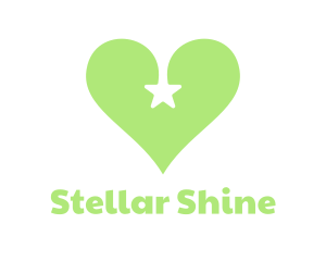 Green Star Heart logo design