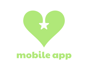 Cute - Green Star Heart logo design
