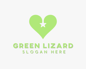 Green Star Heart logo design