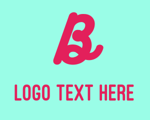 80s - Magenta Letter B logo design