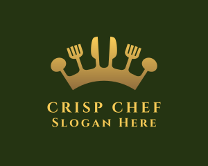 Royal Cutlery Crown Dining logo design