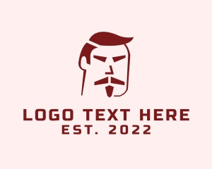Barber - Asian Male Character logo design