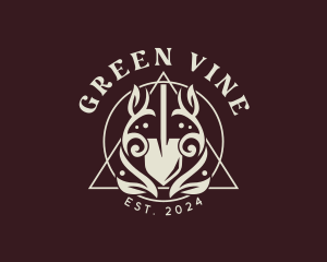 Vine - Leaf Vine Shovel logo design